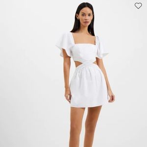 White cut out mini dress